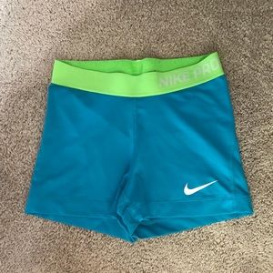 nike pro spandex shorts